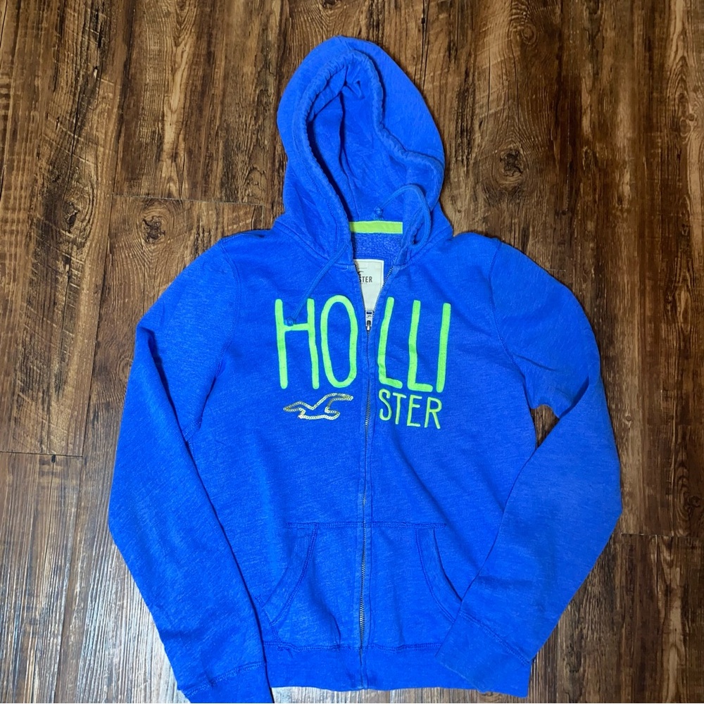 Hollister Y2K Womens Bling Seagull Full Zip Hoodie Sweater‎ Large